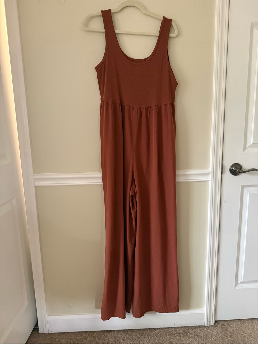 Athleta Rust-Tone Tank Wide-Leg Jumpsuit